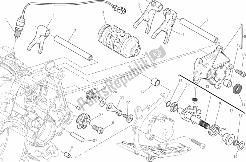 Wszystkie części do Kontrola Zmiany Biegów Ducati Superbike 1199 Panigale ABS Brasil 2015
